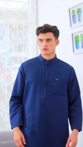 jubah pria dan dewasa polos resleting zipper import gamis laki laki lengan panjang TOYOBO ad dzakir