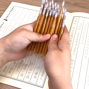 抄经专用笔 金色墨汁抄经笔 檀香 抄经 Writing Copying Gold Ink Pen Casing Sandalwood Fragrance
