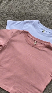 Kaos Crop Tee Dewasa & Kaos Polos Lengan Pendek Terbaru Bahan Cotton Combed 24S