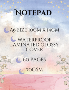 Notepad - Waterproof Laminated Glossy Cover - Zodiac Signs Series
