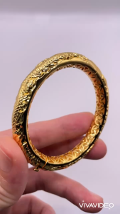 Vòng tay cô dâu Lắc tay cưới Trang sức ngày cưới cao cấp mạ vàng 24k chạm long phụng trangsucmoiluatuoi.RIN