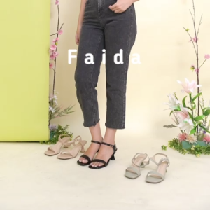 Nicholas Edison Heel Faida Sandal Mid Low Heels Terbaru