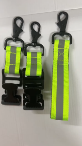 Reflective Nylon Heavy Duty With Buckle Clip Gloves Holder Firefighter Glove Strap With Buckle Clip