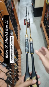 Joran Pancing Ultralight Getsu UL MANIAK GEN II Solid Carbon Spinning dan Baitcasting