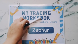 Personalized Laminated Tracing Worksheet | HappyRJD