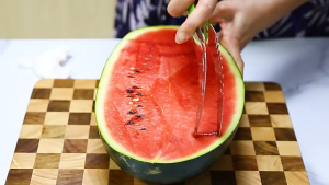 ที่หั่นแตงโม มีดตัดแตงโม สแตนเลส อุปกรณ์ตัดแบ่งผลไม้ อเนกประสงค์