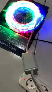 LAMPU LED STRIP RGB DAN MERAH PUTIH 10METER FREE SOKET 1PCS 2835 AC 220V/ WARNA-WARNI KEDIP AC 220V