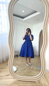 NANDO TERUSAN DRESS WANITA MODEL BABYDOLL BAHAN KATUN POPLIN PREMIUM LENGAN PANJANG