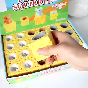 CART Mainan Pop it Squishy Karet Silikon / Mainan Hamster Keju Lucu Remasan / Mainan Penghilang Stres
