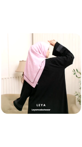 Leya Levina Scarf Motif Elegan Voal Premium Simple Minimal Ukuran 115 x 115 Laser cut Finishing