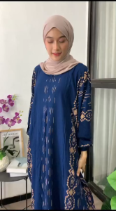 Gamis Kaftan Busana Wanita Syari Terbaru Viral Kekinian Modis Elegan Busui Rayon Super Premium COD