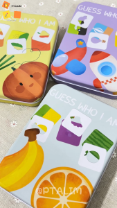 Early Learning Guess Who I Am Matching Wooden Puzzle Card / Vegetable Fruit Vehicle / Kids Toys 配对卡片