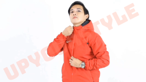 Jaket Casual Pria Wanita Terbaru Semi Waterproof Bisa Ganti Logo Sesuai Keinginan/Pakai Foto Sendiri