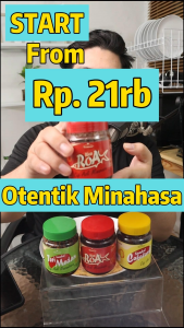 SAMBAL IKAN ROA ASAP ASLI MANADO TERENAK TERBAIK TERLEZAT TERMURAH CAP ASLI MINAHASA MANADO