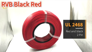 Parallel Red Black Wire LED Light Speaker Audio Box 2 Core Dual Motor Monitoring Power Extension Cord