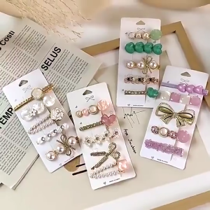 Jepit Rambut Mutiara 5 IN 1: Gaya Korea yang Fashionable