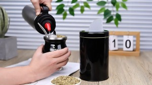 CUOPRU แก้วชามาเต้ Yerba Mate Cup 304 แถมหลอดฟรี ที่กรองชาอัน พร้อมแปรงล้างทำความสะอาด สแตนเลส ที่กรองชา 6.7 ออนซ์อาร์เจนตินา ถ้วย แก้วน้ำ แคดดี้ชา 1000ml