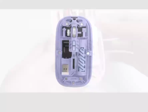 MOUSE WIRELESS TRANSPARENT MAGNETIC 2 IN 1 RECHARGEABLE MOUSE SILENT CLICK MODE BLUETOOTH 2.4G