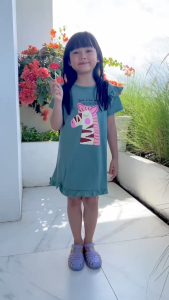 Dress Anak Elena Lucuna Warna Mineral Size 1-5 Tahun