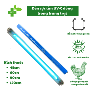 Bóng Đèn Cực Tím (UV) diệt khuẩn không khí KT: 45cm 60cm