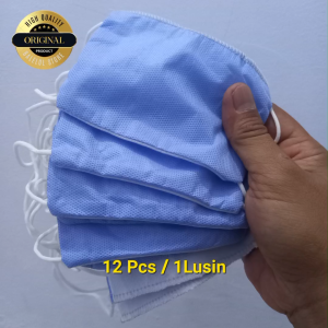 PERLUSIN Masker Kain Kombinasi - Masker Busa Tali Karet - Masker Proyek Industri