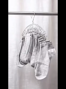 10/16Clips Stainless Steel Clothes Hanger - Windproof Clothing Drying Rack Clips - Socks Underwear Laundry Holder