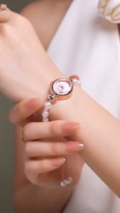 REBIRTH Jam Tangan Wanita Gelang Anti Air Original Korea Elgant Model Tali Mutiara Jam Tangan Cewek