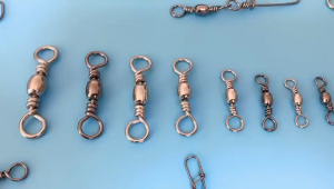 【Ready Stock】50pcs new Rolling Barrel Swivel Fishing Swivel Sea Fishing Tackle Hook Connector Fishing Snap