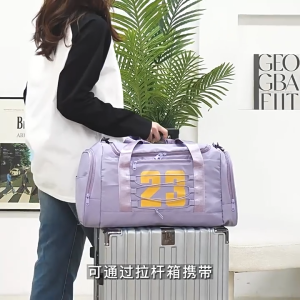 Waterproof Travel Duffel Bag Carry On Weekender Bag with Shoe Compartment & Wet Pocket Large Capacity Gym Bag for Women & Men