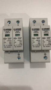 SPD AC 2P 275V 385V Surge Arrester 20KA-40KA Anti Petir Surge Protection Device AC Voltage 275VAC 385VAC (Din Rail Type)