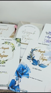 (50PCS) Undangan Pernikahan 1 Lembar BB A