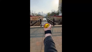 High appearance Level Explosive Wrist Bouncy ball with rubber Moon childrens toy Childrens wrist power player swing ball