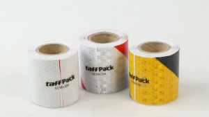 Stiker Reflektif 5cm x 3M Reflektor Dua Warna Pemantul Cahaya Sign TFP