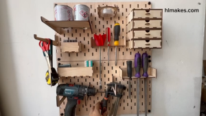 Comprehensive Wooden Pegboard Set - 2 Pegboards & 42 Accessories Pegboard Organizer Ideal for Organizing
