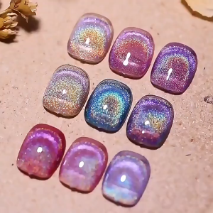 2nd 50% Off 9-Color Joker Colorful Rainbow Laser Cats Eye Nail Polish Set Special For Nail Shops