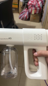 K5 Nano Spray Gun Wireless Atomized Disinfection Sprayer Gun Rechargeable Blue Light Air Purification Machine