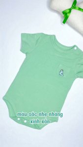 Bộ liền thân tam giác bodychip ngắn tay nhiều màu cho bé sơ sinh Boube vải sợi tre cao cấp Bamboo mềm mịn - Size 0-9M