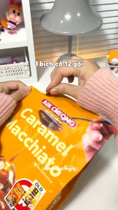 Chính hãng Cà phê Caramel Macchiato Aik Cheong 12 Gói x 25g nhập khẩu từ Malaysia