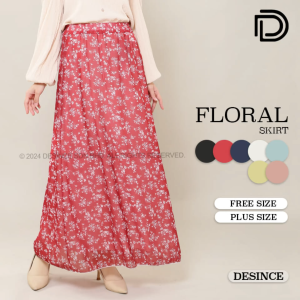 🇲🇾 DESINCE Women Floral Skirt Long Skirt Soft Comfort Skirt Panjang Skirt Perempuan Muslimah Skirt Skirt Labuh WP 057