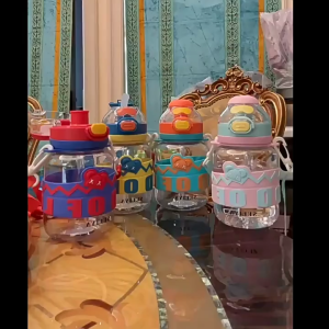 TOKO21--BOTOL MINUM TALI PANJANG 2682/BOTOL MINUM SELIYA 600 ML DILAPISI SILICON TEBAL