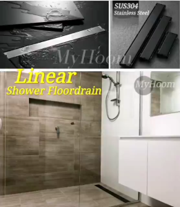 Long Linear Floor Drain/Bathroom Toilet Floor Drain/Large Displacement Insect and Odor Resistant/Anti insects Long Floor Drain