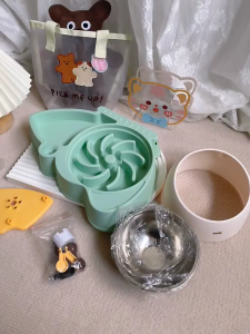 chén chống nghẹn kèm bình nước dành cho chó mèo - T3 PETS SHOP