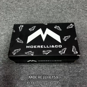 MOERELLI &CO Orlando Sepatu Sneakers Pria White Black Gray Sneakers Pria Santai Putih / White Sepatu Shoes Mr-6159