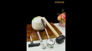 Stainless steel open coconut artifact Coconut opener Coconut shell opener Open coconut rubber hammer