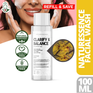 NaturEssence CLARIFY & BALANCE Facial Wash Natural Healing Witch Hazel Tea Tree Honey Propolis Acne