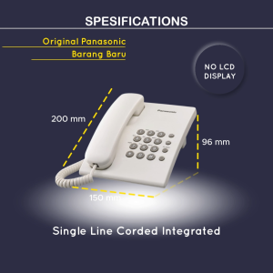 Telepon Rumah / Telepon Kabel / Telepon Kantor Panasonic KX-TS500 W