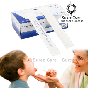 ไม้พายกดลิ้น ขนาดมาตรฐานปลอดเชื้อ ไม้ขัดขอบเรียบ 100 ชิ้น Standard Wooden Tongue