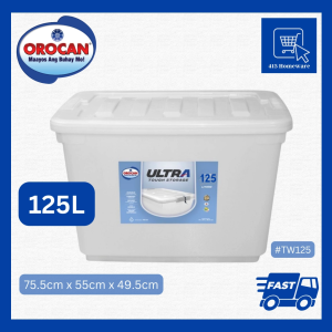 Orocan Ultra Tough Storage Box 85L 105L 125L Unibox Thor White Stackable- #TW80 #TW100 #TW125