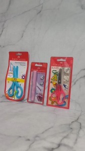 Faber castell Gunting kecil Pocket Scissor Faber Castell Pocket Scissors Gunting Faber Castell Poket Gunting Mini Gunting Kertas Gunting Pulpen Pen Scisor Scissor Gunting Poket - Warna Acak