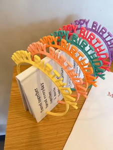 Happy Birthday Headband Birthday Hat Children Female Plastic Headdress Happy Party Needs